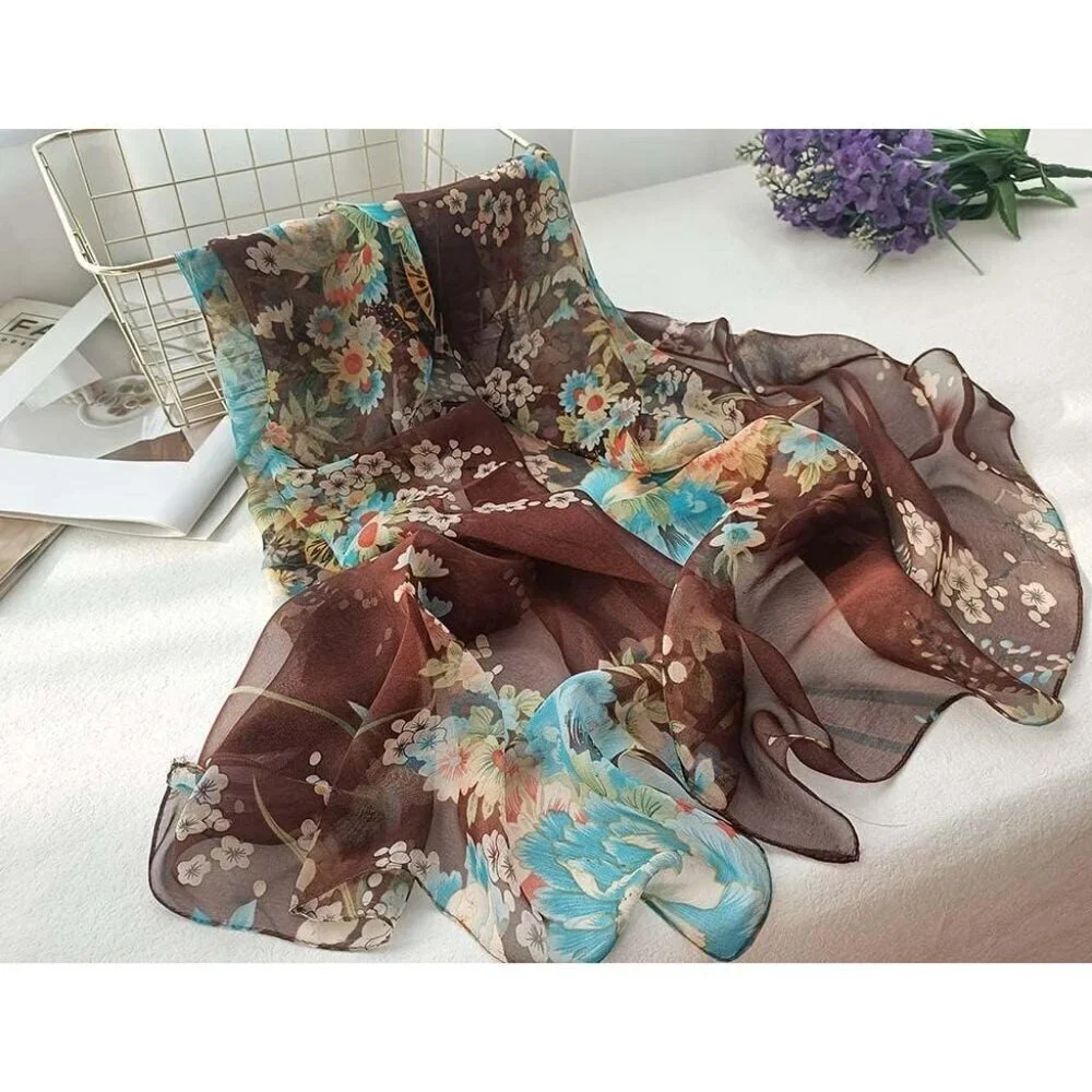 Women's A10 Lightweight Floral Print Scarves, Shawl Wraps & Fashion